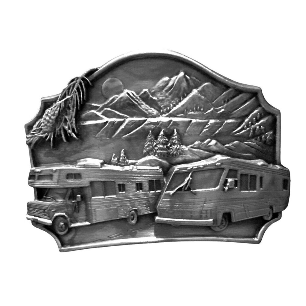 Siskiyou Buckle Co. RV‎ Camper 1987 Belt Buckle - L-50 Made In USA   Vintage